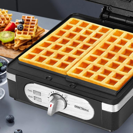 Aparat vafe gofre 2000W, 3 trepte temperatura alimentare 220-240V (KD4100) [6]