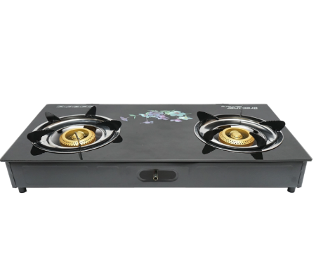 Aragaz, plita cu 2 arzatoare din fonta 2.5KW, sticla securizata 700x380x94mm DISMM70 (BK78953) [3]