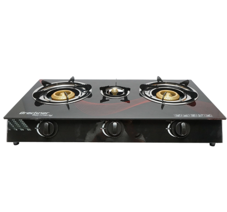 Produse noi (necategorizate) - Aragaz, plita cu 3 arzatoare din fonta 2.5KW, sticla securizata 700x380x94mm DISMM71 (BK78954)