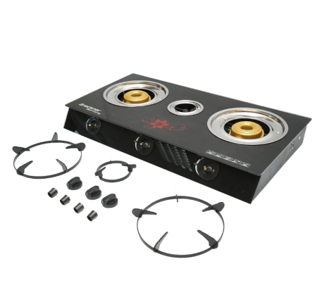 Aragaz, plita cu 3 arzatoare metalice 2.5KW, sticla securizata 700x380x94mm DISMM74 (BK78957) [1]