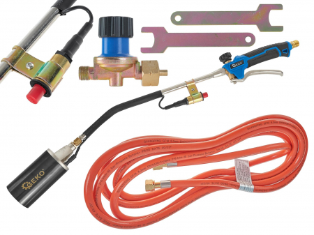 Arzator gaz parlitor cu clapeta furtun 5m reductor regulator (G20013) [0]