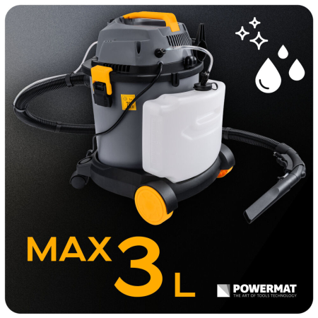 Aspirator industrial cu spalare 2000W, 20L, aspirare umeda si uscata, 25kPa, rezervor detergent 3L, functie suflare PM1629 (PM-ODP-2000M-PRO) [11]