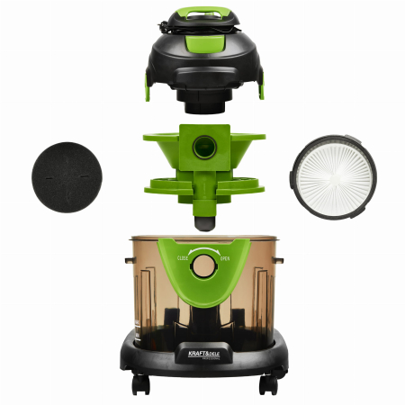 Aspirator umed uscat cu filtru apa 2200W rezervor 15L fara sac (KD5157) [27]