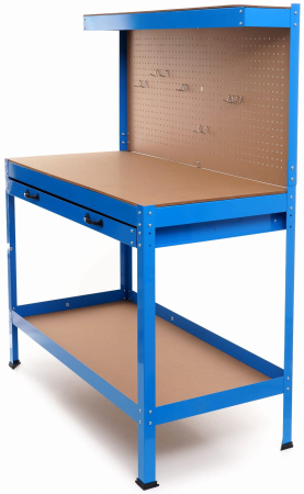 Banc de lucru cu perete scule si sertar 1200x600mm blat 12mm (KD640) [9]
