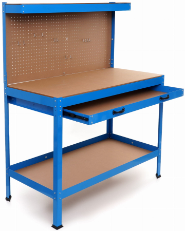 Banc de lucru cu perete scule si sertar 1200x600mm blat 12mm (KD640) [6]