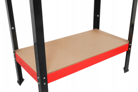 Banc de lucru metalic cu dulap extensibil, panou perforat si 10 carlige pentru scule (V83271) [5]