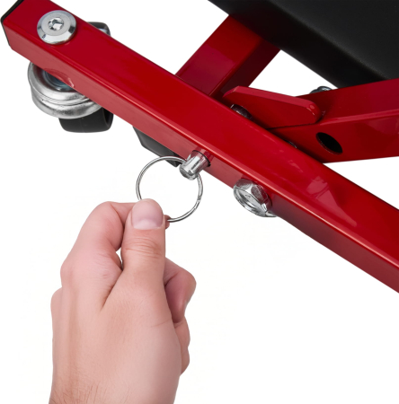 Banca atelier 2 in 1 tip sezlong si scaun, 6 roti pivotante, cadru metalic, 150 kg (KD10764) [10]