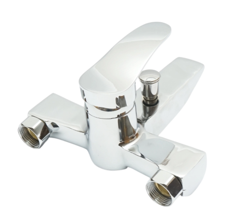 Baterie baie cada dus monocomanda, montaj perete, cartus ceramic, crom lucios (DISSY37) [3]