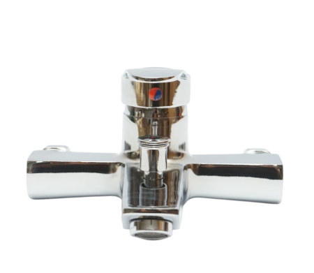 Baterie baie cada dus monocomanda, montaj perete, cartus ceramic, crom lucios (DISSY37) [4]