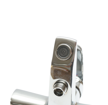 Baterie baie cada dus monocomanda, montaj perete, cartus ceramic, crom lucios (DISSY37) [5]