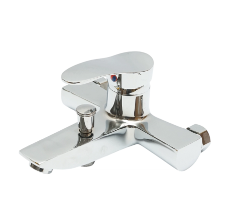 Produse noi (necategorizate) - Baterie baie cada dus monocomanda, montaj perete, cartus ceramic, crom lucios (DISSY37)