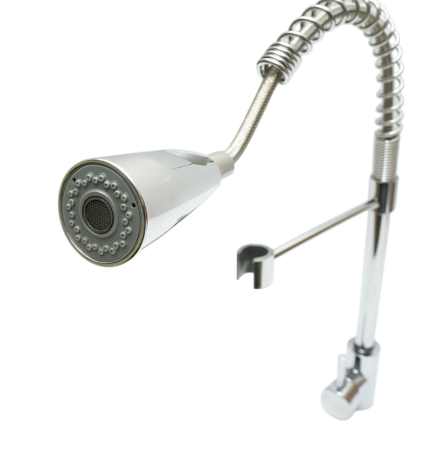 Baterie chiuveta bucatarie cu dus extractibil, pipa flexibila 2 functii, crom lucios (DISSY43) [4]