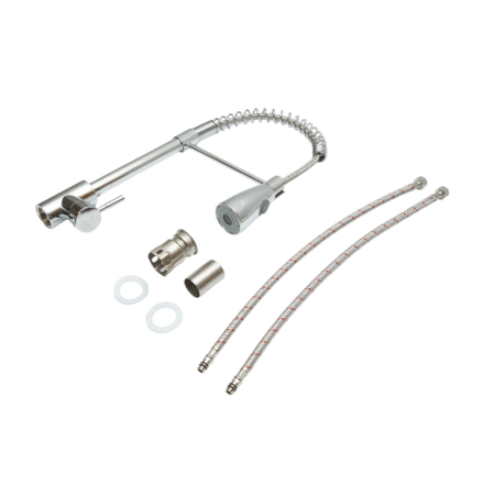 Baterie chiuveta bucatarie cu dus extractibil, pipa flexibila 2 functii, crom lucios (DISSY43) [1]