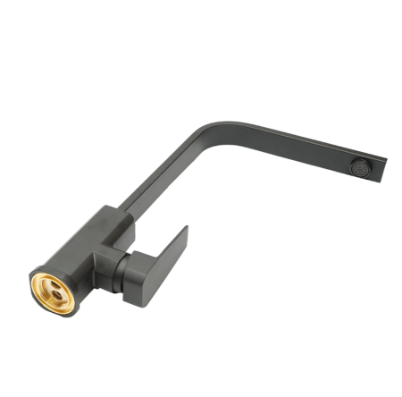 Baterie chiuveta bucatarie rotativa, finisaj negru mat, stativ cu monocomanda, aliaj zinc, accesorii incluse (DISPM63) [1]