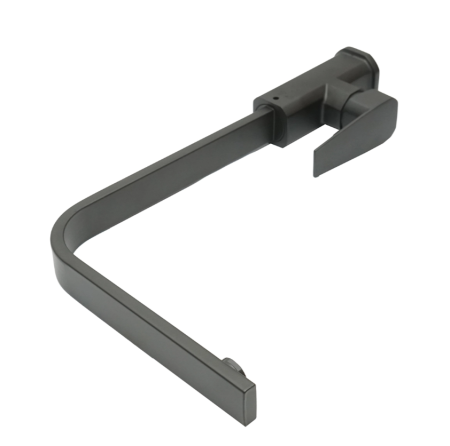 Baterie chiuveta bucatarie rotativa, finisaj negru mat, stativ cu monocomanda, aliaj zinc, accesorii incluse (DISPM63) [4]