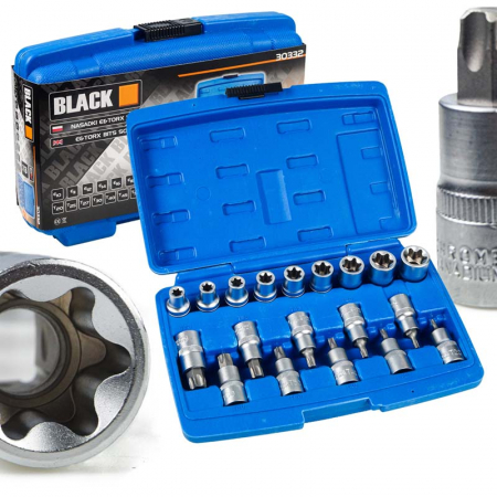 Biti hex/torx/spline - Trusa set chei torx E 19 piese 1/2 (30332)