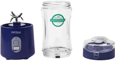 Blender portabil fara fir USB-C 380ML albastru 2x3000mAh (KD4171) [2]