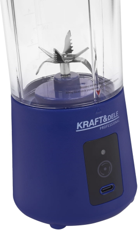 Blender portabil fara fir USB-C 400ML albastru 2x3000mAh (KD4174) [4]
