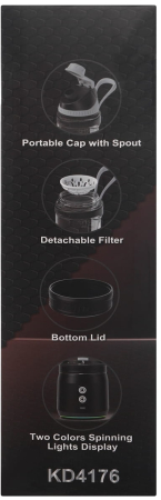 Blender portabil fara fir USB-C 700ML negru 2x2500mAh (KD4176) [15]