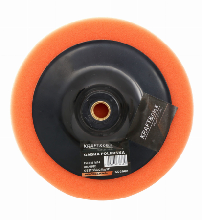 Burete pentru lustruit polisat 150mm M14 portocaliu 24 kgm³ (KD3060) [3]