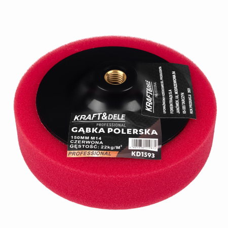 Produse noi (necategorizate) - Burete pentru lustruit polisat 150mm M14 rosu 22 kgm³ (KD1593)