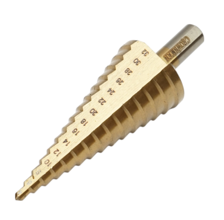 Produse noi (necategorizate) - Burghiu conic in 15 trepte 4-32mm din otel 4241 HSS pentru metal, aluminiu, lemn, plastic, alama (DISPN72)