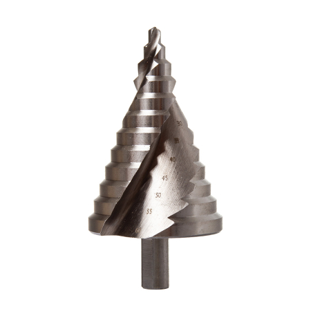 Altele - Burghiu conic in trepte HSS 6-60 mm, spiralat, pentru metal, tabla si plastic (M22340)