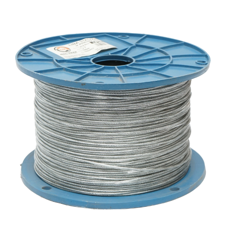 Produse noi (necategorizate) - Cablu otel galvanizat cu invelis PVC fi 2mm, fire 1x7, sarcina maxima 95Kg, greutate 4.4Kg, 500m/rola (DISSW35)