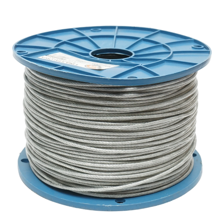 Produse noi (necategorizate) - Cablu otel galvanizat cu invelis PVC fi 3mm, fire 6x7+FC, sarcina maxima 230Kg, greutate 5.07Kg, 250m/rola (DISSW36)