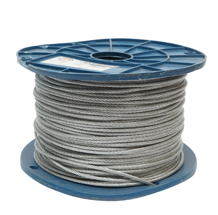 Produse noi (necategorizate) - Cablu otel galvanizat fi 3mm, fire 6x7+FC, sarcina maxima 529Kg, greutate 6.32Kg, 200m/rola (DISSW40)