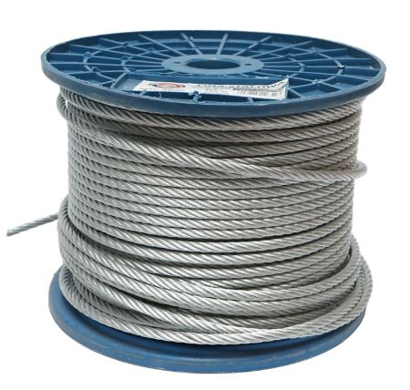 Produse noi (necategorizate) - Cablu otel galvanizat fi 6mm, fire 6x19, sarcina maxima 1960Kg, greutate 12.5Kg, 100m/rola (DISSW43)