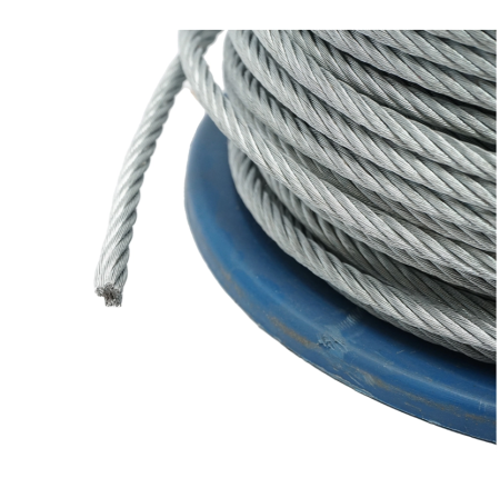 Cablu otel galvanizat fi 6mm, fire 6x19, sarcina maxima 1960Kg, greutate 12.5Kg, 100m/rola (DISSW43) [2]