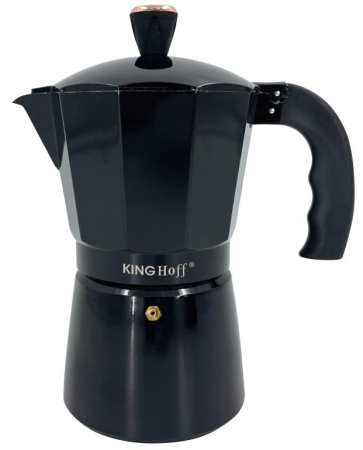 Espressor moka aluminiu negru, 6 cesti (KH-1883) [3]