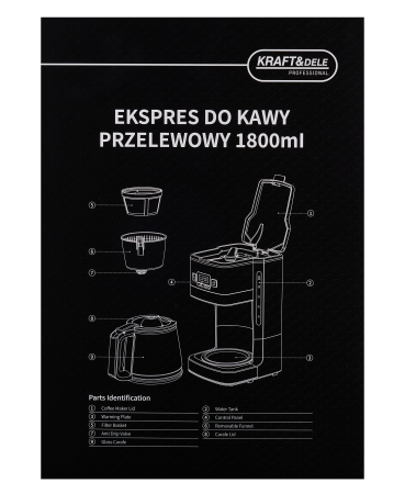 Cafetiera cu filtru 1800 ml, 1200 W, 12 cesti, timer 24h (KD4286) [23]
