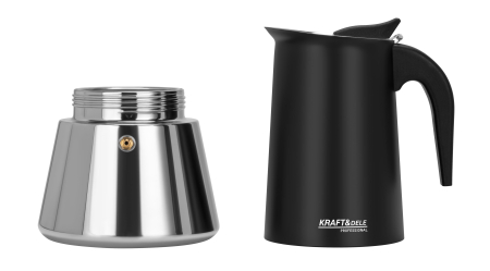 Cafetiera Moka inox 12 cesti pentru cafea espresso pe aragaz (KD4275) [4]