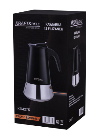 Cafetiera Moka inox 12 cesti pentru cafea espresso pe aragaz (KD4275) [11]