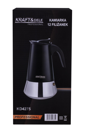 Cafetiera Moka inox 12 cesti pentru cafea espresso pe aragaz (KD4275) [9]