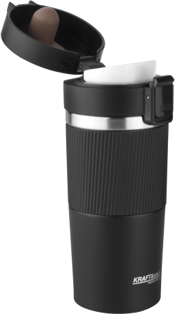 Cana termica 450ml otel inoxidabil pereti dubli etansa deschidere push silicon antiderapant (KD4266) [6]
