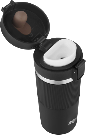 Cana termica 450ml otel inoxidabil pereti dubli etansa deschidere push silicon antiderapant (KD4266) [5]