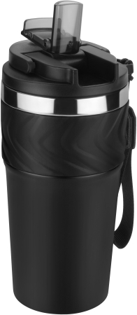 Cana termica 620ml otel inoxidabil pereti dubli pai reutilizabil etansa curea transport (KD4267) [5]