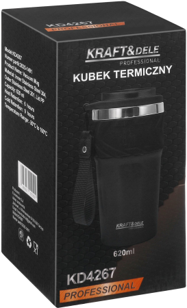 Cana termica 620ml otel inoxidabil pereti dubli pai reutilizabil etansa curea transport (KD4267) [11]