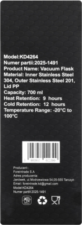 Cana termica 700ml otel inoxidabil pereti dubli etansa izolare termica bauturi calde reci (KD4264) [13]