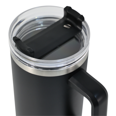 Cana termos 1100 ml din otel inoxidabil cu pai si capac rabatabil pentru bauturi (KB-7942) [1]