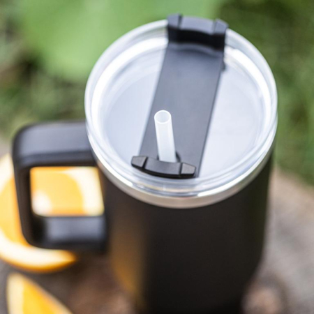 Cana termos 1100 ml din otel inoxidabil cu pai si capac rabatabil pentru bauturi (KB-7942) [12]