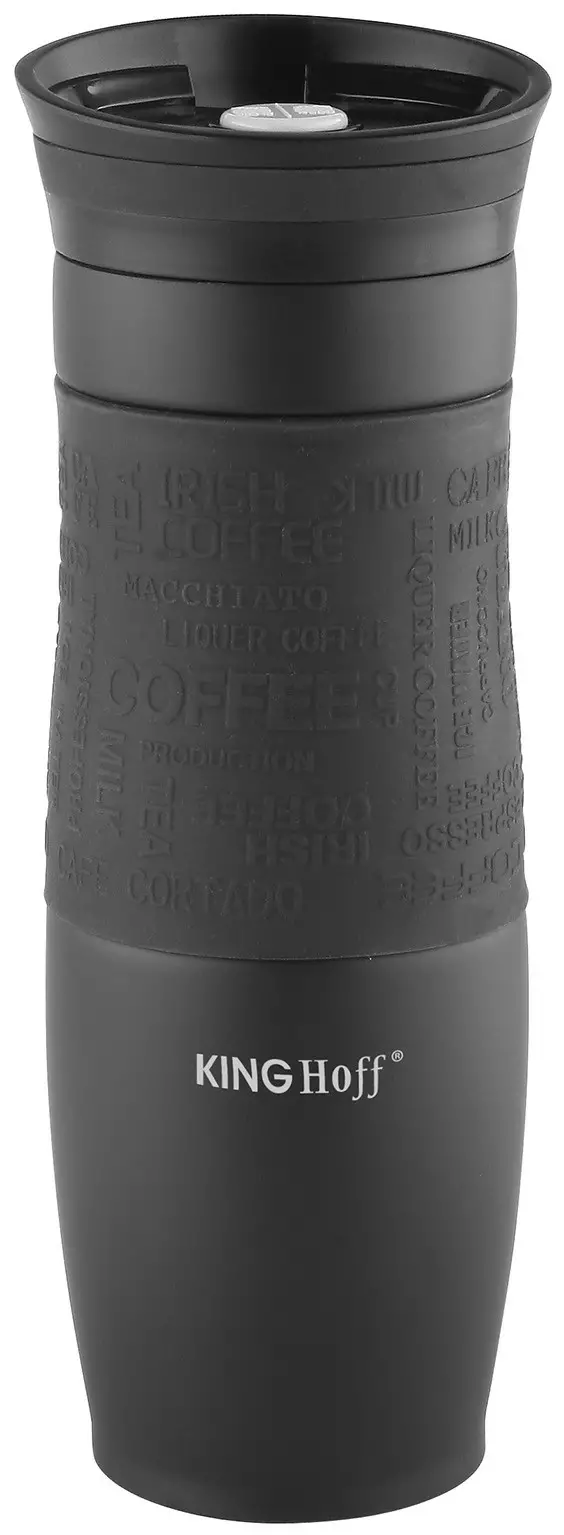 Cani si pahare - Cana termos din otel inoxidabil neagra 500 ml (KH-1615)