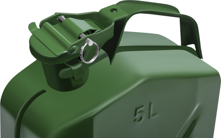 Canistra metalica 5L pentru benzina si motorina verde (KD5442) [5]