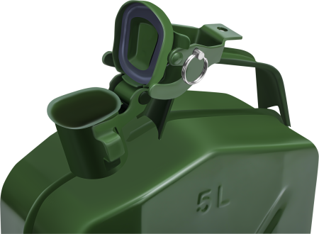 Canistra metalica 5L pentru benzina si motorina verde (KD5442) [6]