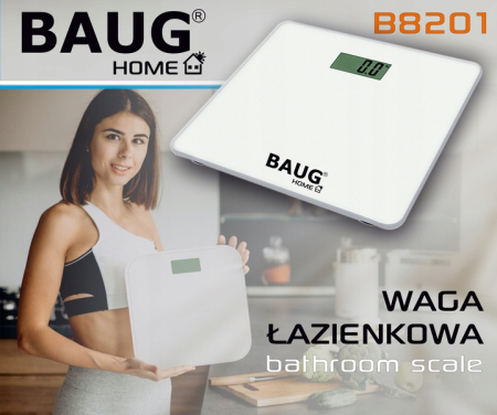 Cantar baie digital 180kg LCD alb (B8201) [9]