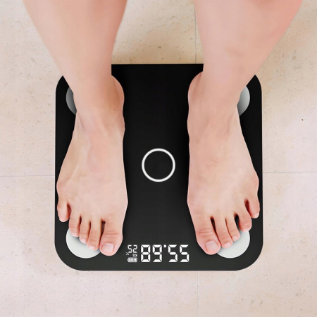 Cantar baie digital 180kg LCD negru (B8200) [4]