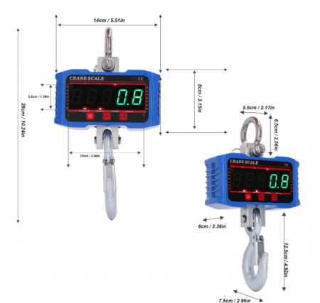 Cantar electronic portabil 1000kg tip macara digital cu carlig (687365) [10]